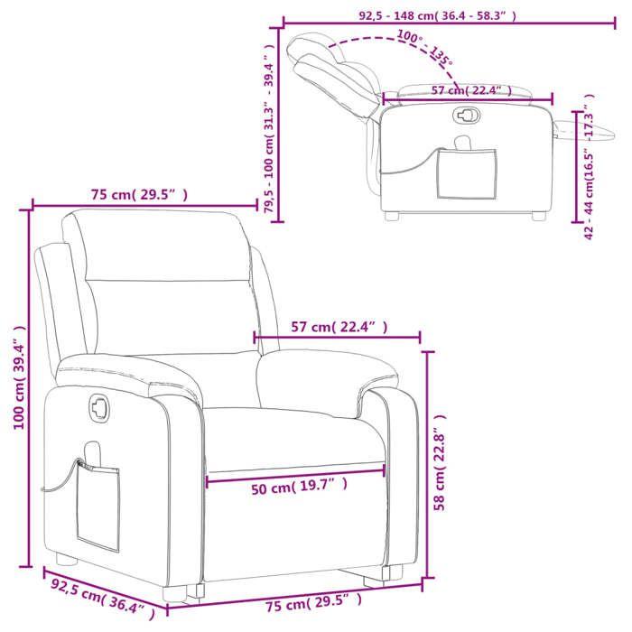 VidaXL Reclining Massage Armchair, Relaxation Chair with Backrest, Seat with Armrests, Living Room TV Armchair, 3205110