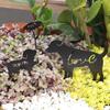 Dog Silhouette Outdoor Garden Metal Decoration Personality Creative Desktop Decorations