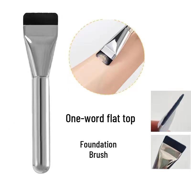

Seamless Flat Head Foundation & Concealer Brush - Soft, Non-Absorbing Makeup Tool