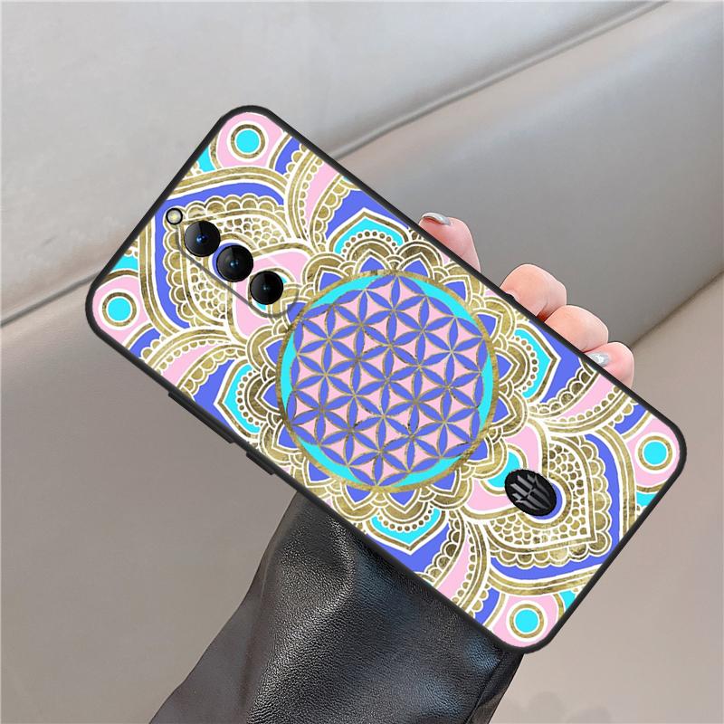 Flower Life In Lotus Pastel Golds Case For ZTE Nubia Red Magic 11 10 9 8 8S 9S 10S Pro Plus 6S 7S 6 7 For RedMagic 10 Air Cover