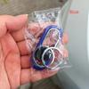 Rotatable Lock Carabiner Keychain Rustproof Metal Double Ring Anti-Lost Key Holder for Camping Hiking Gears