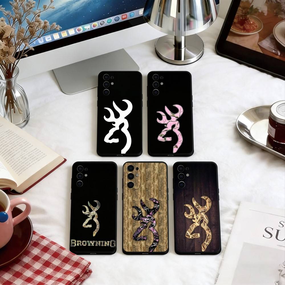Deer Hunting Camo Phone Case For Samsung S25,S24,S21,S22,S23,S30,Ultra,S20,Plus,Fe,Lite,Note,10,Soft Black Cover