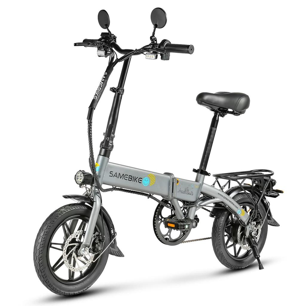 SAMEBIKE YINYU14 Folding E-Bike for Adults 350W Motor 36V7.8AH Battery14 Inch Tires All-Terrain E-Bicycle Portable Foldable Ebike for Commuting