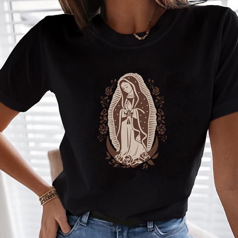 

Classic Crew Neck Women s T-Shirt, Solid Color & Comfortable, All-Season Versatile Top XXL чорний