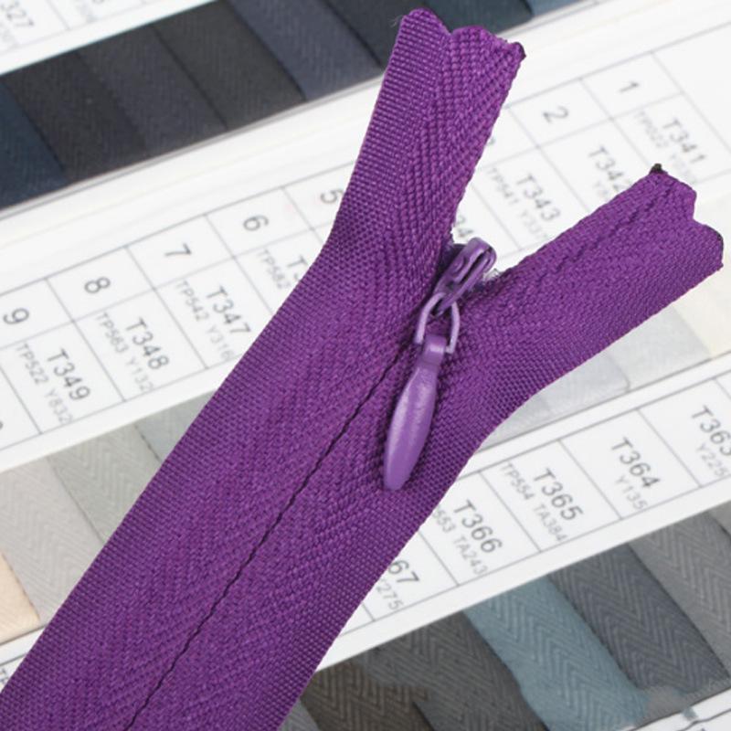 Invisible Zipper for Skirt, Pants, or Shirt Fabric (18-70CM, Various Colors)