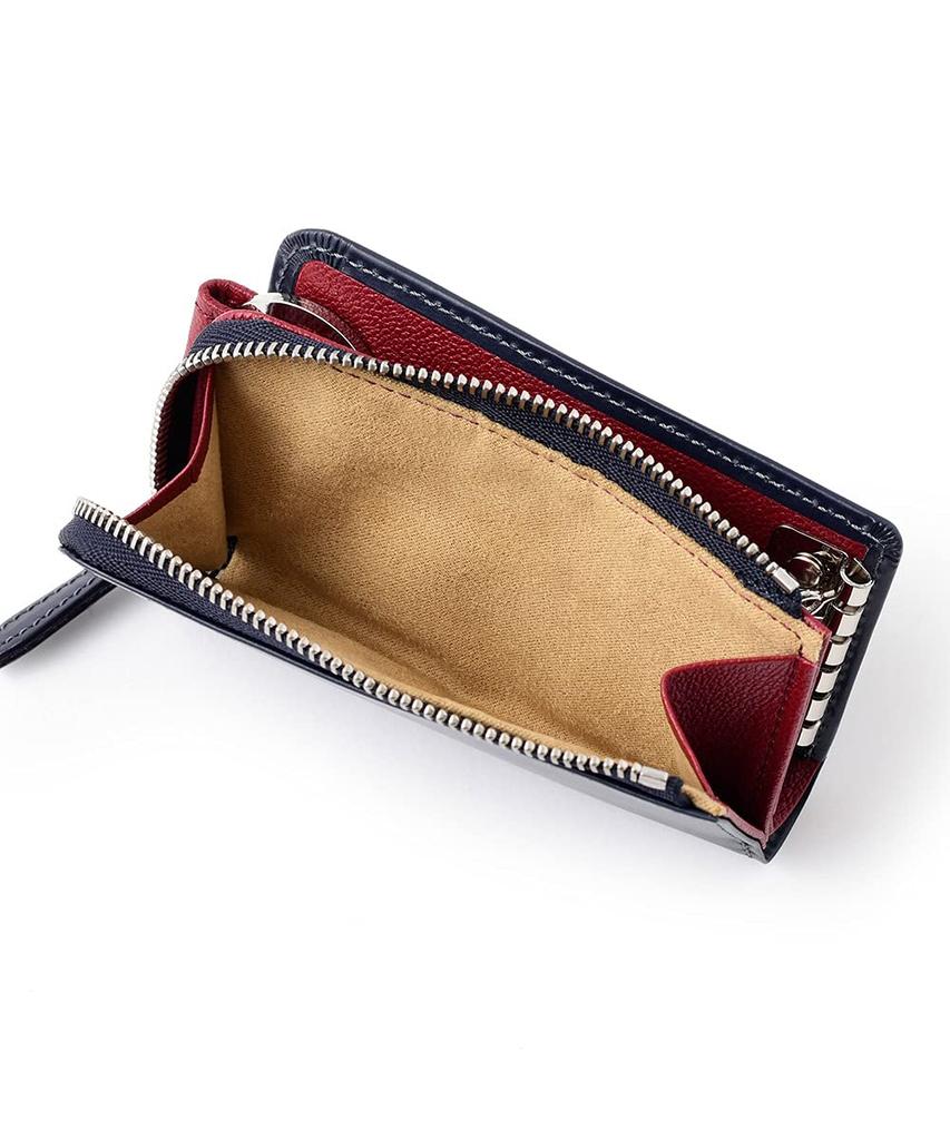 ACCESSORIES Bridle Leather Key Case Purse Coin Case Genuine Leather Cowhide Zipper Mini [FUJITAKA] (Joseph) Coin Men's Wallet (Con)