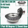 1 Pair 1:2 Bevel Gear 1.5/2/2.5/3 Modulus 15-40 Teeth 90 Degree Meshing Angle Steel Gears Industrial Transmission Gears