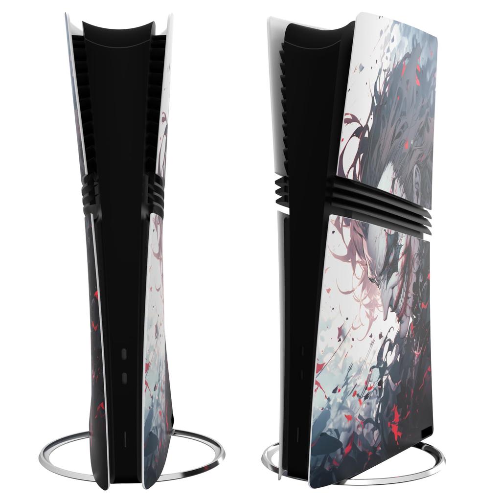 Set complet de autocolante personalizate pentru corp PlayVital PS5 Pro, pentru încărcare digitală și cu disc, autocolant pentru husă, compatibil cu telecomanda media, controler,