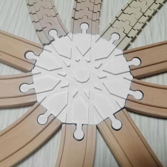 Train Tack Male Connector Heavy Duty Plastic Wooden Railway Expansion Connector Rail-mounted Adapter Train Track Buckle Pieces Accessories