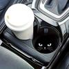 Cat design coasters for car cup set of 7cm soft rubber non-slip holders, 2, diameter, material, black.