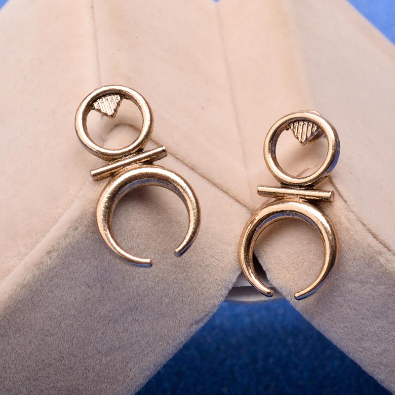Fashion Brincos Bohemian Earrings Moon Geometric Vintage Ethnic Stud Earrings Boho Earrings For Women Hip Hop Punk Jewelry