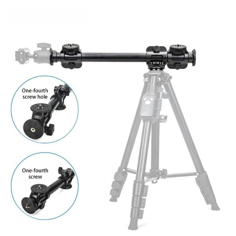 Adjustable Camera Phone Mount With Double Screw Adapters Lightweight Aluminum Tripod Extension Poles