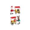 Desktop Ornament Xmas Character Pushing The Cart Figurine for New Year Decor