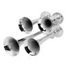 4 Trumpet Air Horn Super Loud 135DB Chrome Plated Zinc for 12V24V Semi Pickup RV SUV