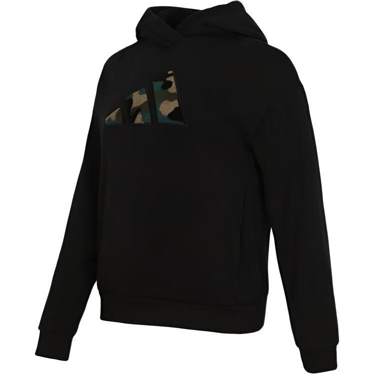adidas Sweatshirts Women's Black Hooded Moderate Regular HB7365