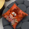 Game Cartoon Crashs B-Bandicoot Cushion Cover Reversible Plush Pillow Cover – For car, sofa, bedroom, perfect as a gift.