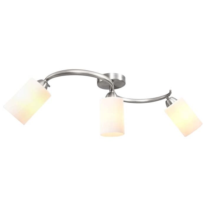VidaXL Plafonnier avec Abat-jour en Verre Lustre Lampe Suspendue Luminaire d'Intérieur Salon Chambre à Coucher Maison 3 289232