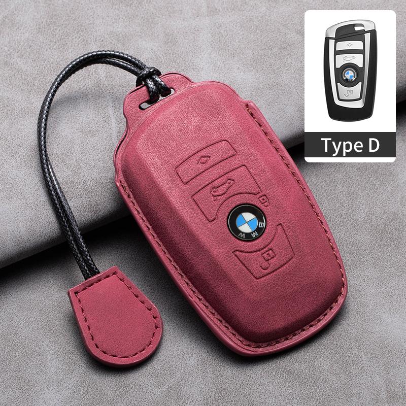 Suede Leather Car Smart Key Case Fob Cover Shell for BMW 1 2 3 4 5 6 7 Series X1 X3 X4 F10 F07 F20 Z10 X5 X6 F36 F25 F26 F30 F34