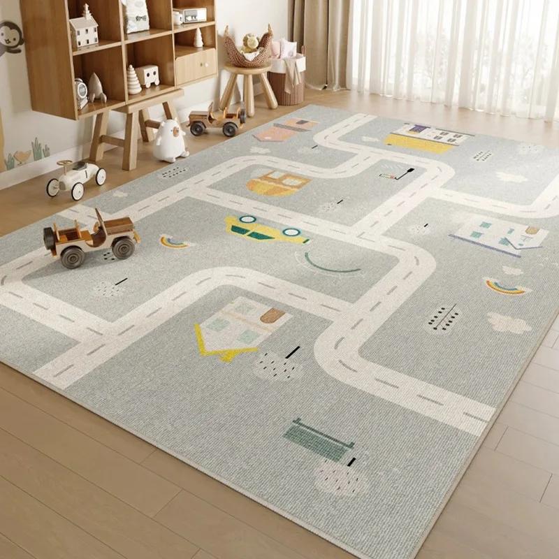 Cartoon Living Room Rug Children's Room Bedroom Soundproof Floor Mat Crawl Mat Play Mat Non-Slip Carpet Home Decor