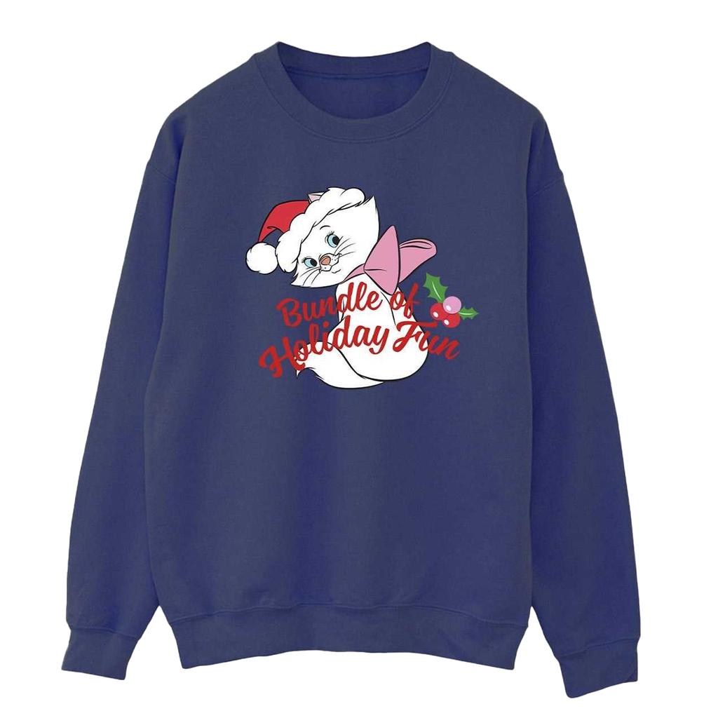 The Aristocats Womens/Ladies Bundle Of Holiday Fun Marie Sweatshirt