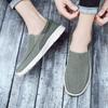 Men’s Outdoor Canvas Shoes Sneakers Driving Shoes Casual Slip On Wide Head Shoes for Farther Large Size