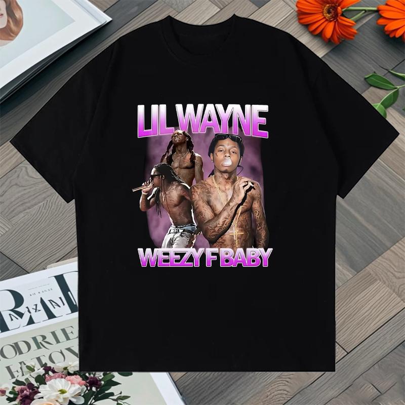 

Hot Sale Rapper Lil Wayne Weezy F Baby Graphic T Shirt Print 100% Cotton Men Women Short Sleeve T-shirts Gothic Unisex Clothing S разноцветный
