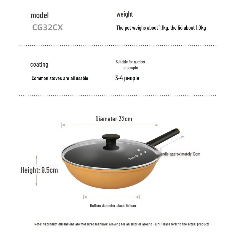 COOKER KING Оранжевое Сердце Антипригарный Вок 32cm