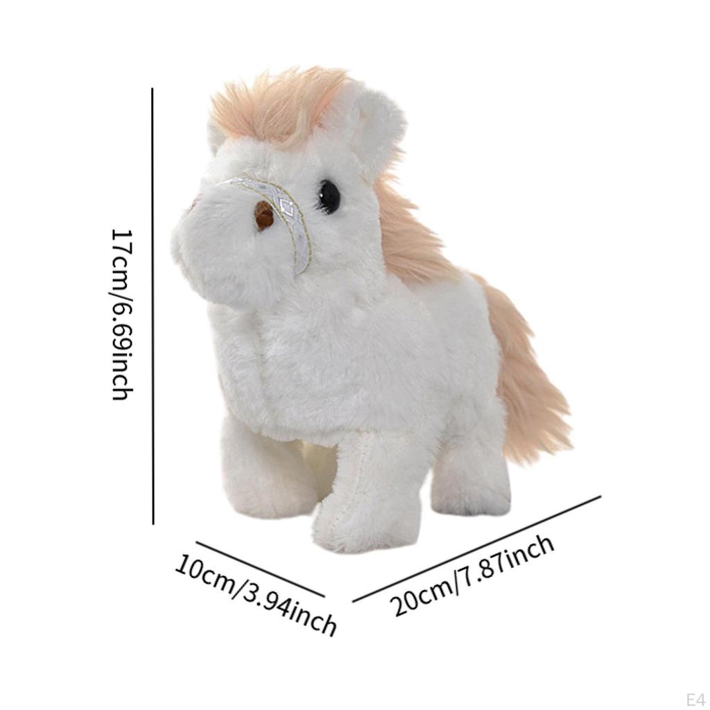 Electric Horse Toy for Kids, Plush Stuffed Animal Doll Room Decor And Gifts