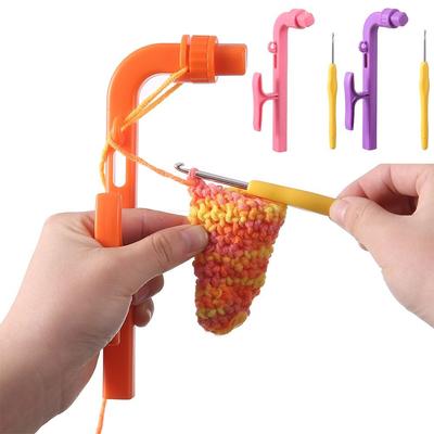 Manualidades DIY Crochetobe Soporte para Crochet Aguja de Tejer para Hilo Puntos Círculo Mágico Herramienta de Crochet 3 en 1 Herramientas de Tejido DIY