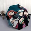1pc Outdoor Umbrella with Demon Slayer Characters, Automatic Opening/Closing, Portable 3-Fold Design, 8-Rib Iron Frame, Perfect Gift for Fans, Tr
