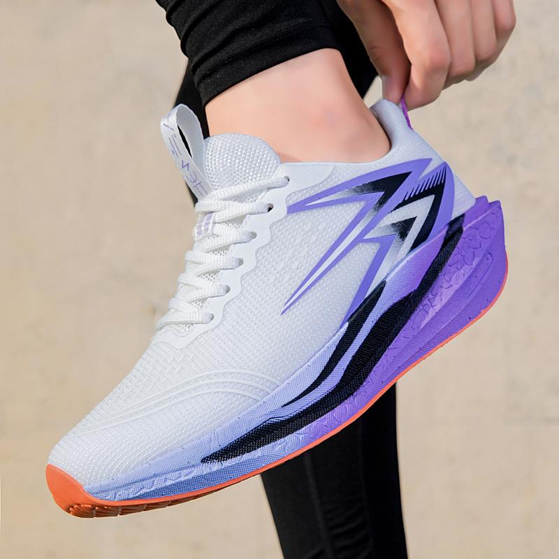 Professional Running Shoes Couple's Damping Sneakers Breathable Mesh Tennis Basketball Trainers Elastic Training Shoes