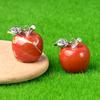 Natural Semi Precious Stone Crystal Mini Apple Pendant for DIY Pendant Thanksgiving Gifts Room Office Decoration Collectibles