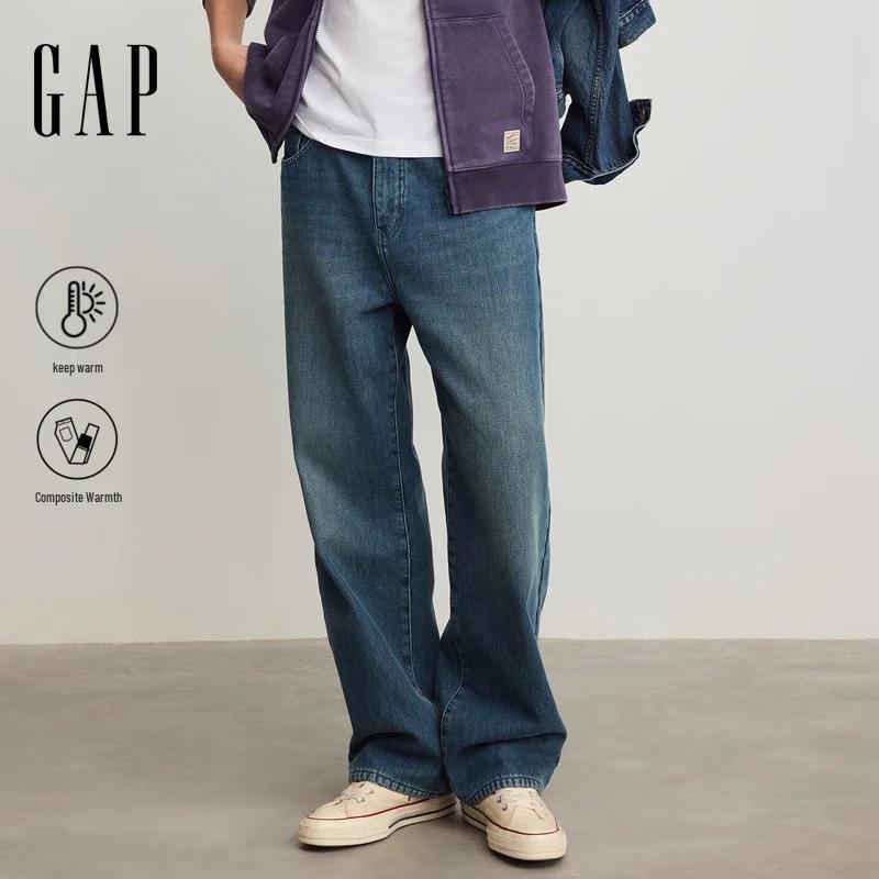 

GAP Men s 2025 Winter Fleece-Lined Straight Denim Jeans 33 (180/88A)