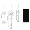 6pcs/Set K9 Crystal Christmas Decoration For Xmas Tree Hanging Transprent Snowflake Icicle Home Ornaments With Drop Pendants