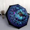 Cybernetic Mantis Glass pattern umbrella, portable and foldable design, 8 ribs, a casual accessory for Halloween, Christmas, and birthday gifts.
