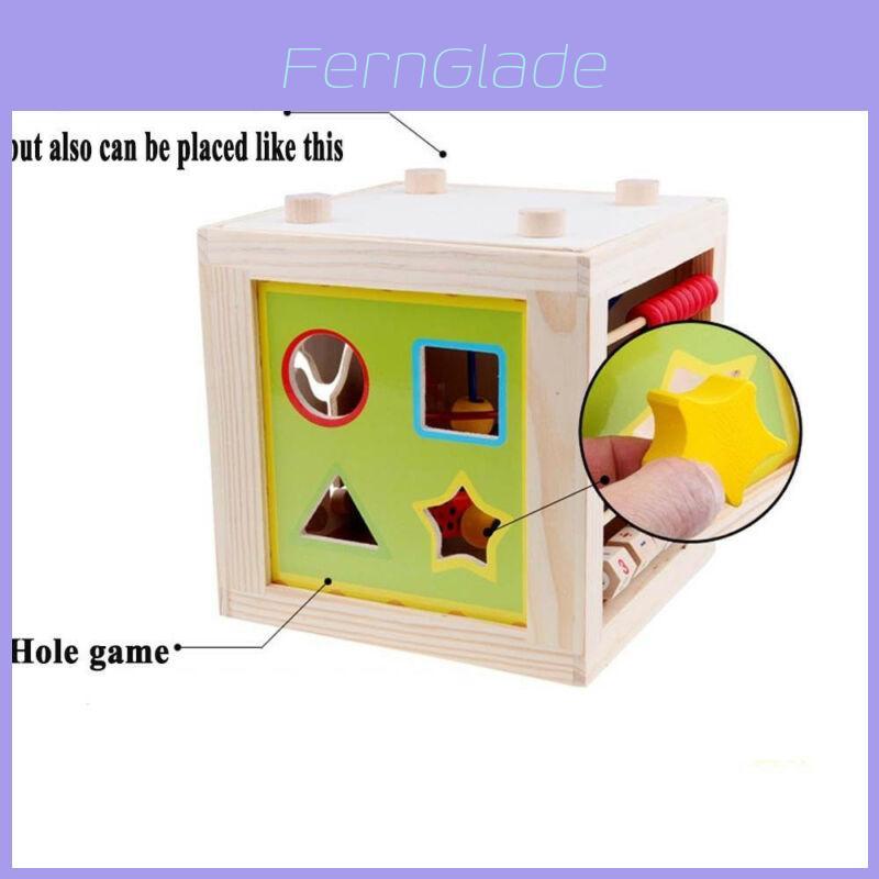 Premium 5 In 1 Wooden Multi-activity Cube Educational Toy For Kids And Babies
