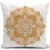 Gold Mandala Pillow Cover Boho Indian Floral Print Yoga Meditation Cushion Case For Sofa Bed Couch Bohemian Home Decor Gifts