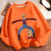 Children's Casual John's Farm Hoodies for Autumn and Winter, Loose Long-sleeved Hoodies for Boys and Girls