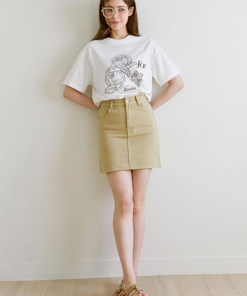 Slow Lolly Cotton Mini Skirt_4 Colors