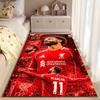Sports Area Rug, Mohamed Salah Liverpool Egyptian King 2017-2026 Red Poster, Fan Cave Decor, Non-Slip Mat