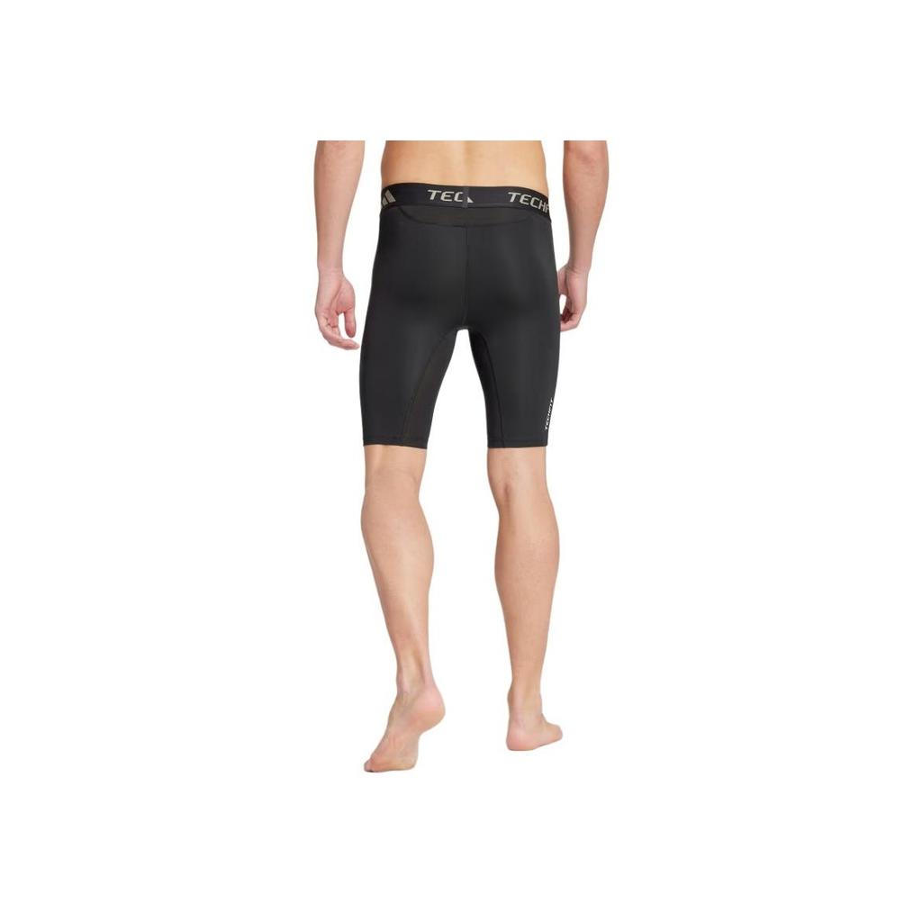 Adidas Techfit Slim Fit Elastic Waist Sports Shorts Men Bottoms Black IN5591