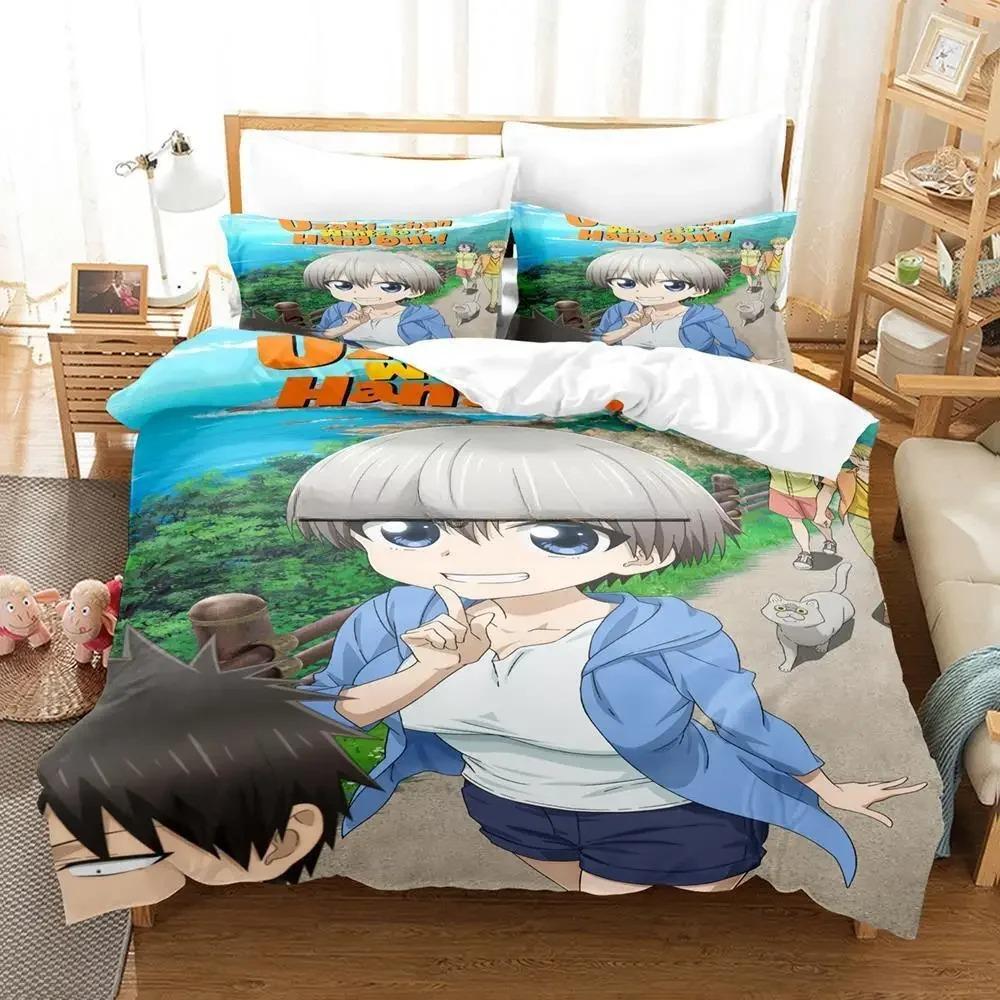 3D Anime Uzaki-chan Wants To Hang Out! Bedding Set Single Twin Full Queen King Size Bed Set Adult Kid Bedroom Duvet Cover Sets