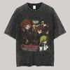 Japan Classic Anime Code Geass Vintage Washed Graphic Print Tshirt Oversized Harajuku Casual Wome Men CottonTee Summer New Tops