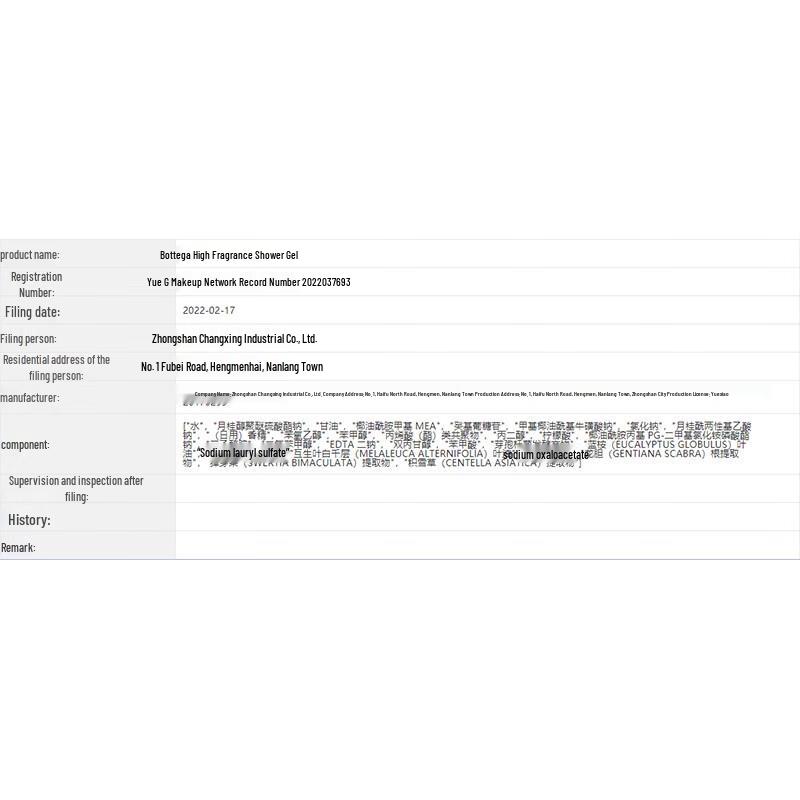 BOTEI Amino Acid Highland Fragrance Shower Gel