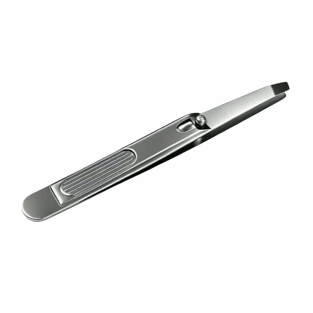 1/2Pcs V/Wide Mouth Lever-Action Eyebrow Tweezers Slanted Eye Brow Clips Facial Hair Removal