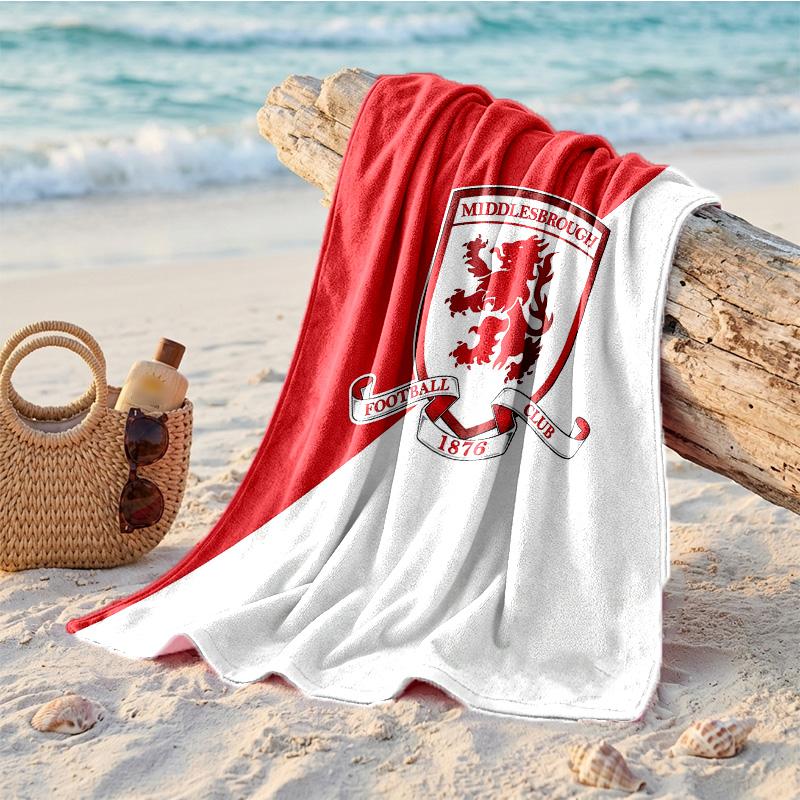 Asciugamano da Spiaggia in Microfibra Middlesbrough FC Asciugatura Rapida Assorbente Grande per Spiaggia Nuoto Viaggio