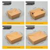OEING Disposable Kraft Paper Takeaway Boxes