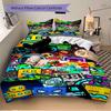 Colorful Cartoon Characters Print 3Pcs Bedding Setduvet Cover With 2 Bedropillowcase Home Birthday Gift