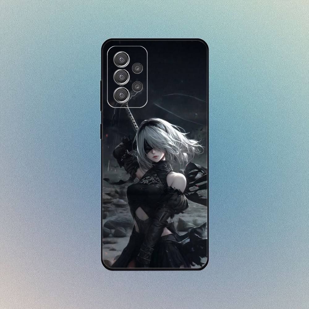 Shockproof Game N-NieR Automata 2B Phone Case For Samsung Galaxy S25,S24,S21,S22,S23,S30,With Bracket Cover