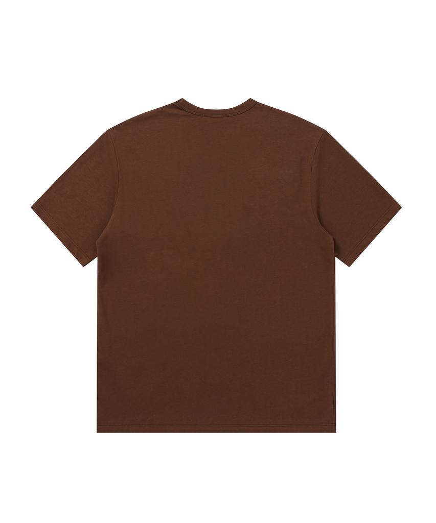 SOLEW Flower Graphic Short Sleeve T-Shirt_Brown